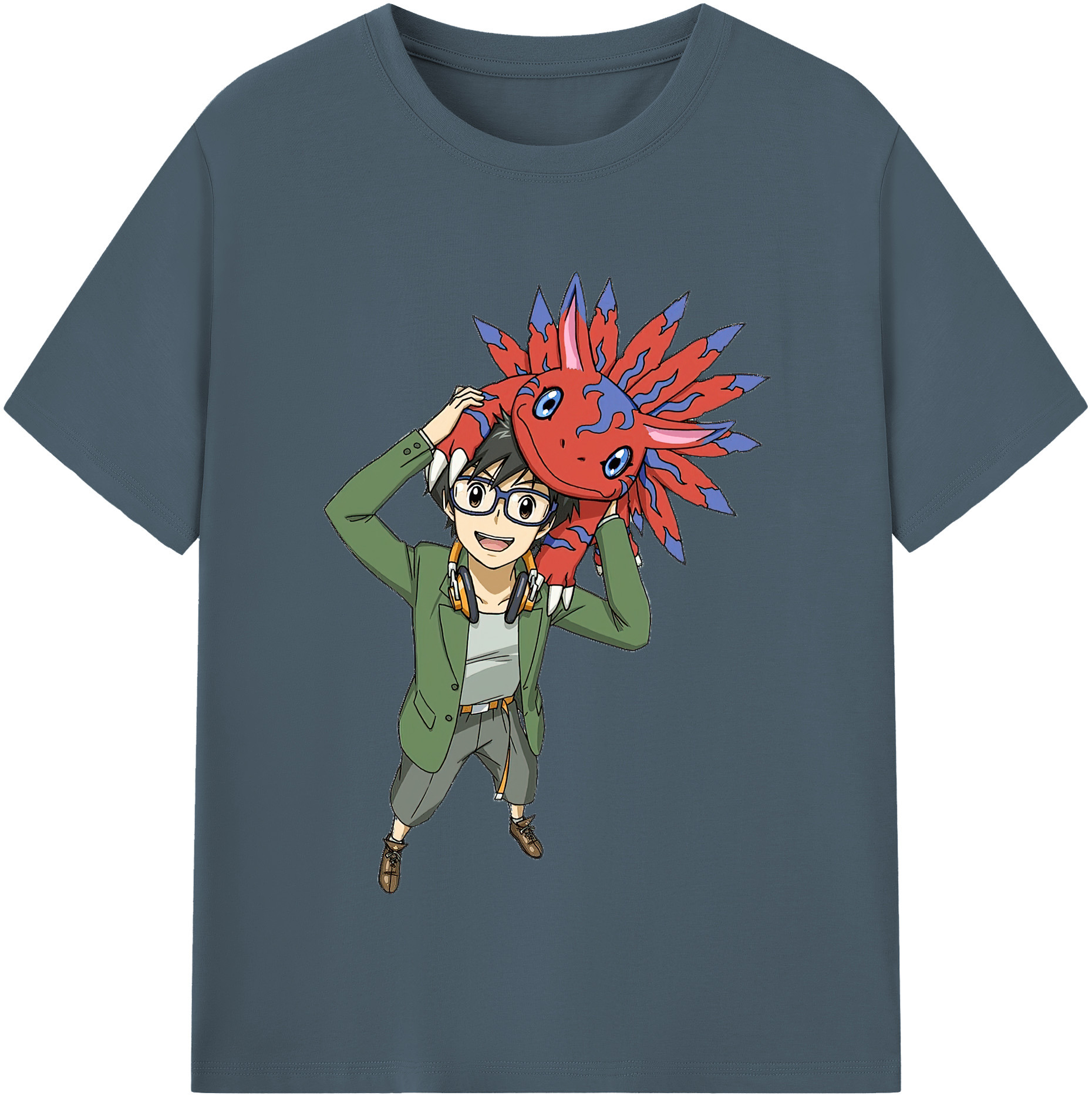 （画像用） Digimon デジタルモンスター/デジモン 綿100％半袖Tシャツ（フロントプリント）
